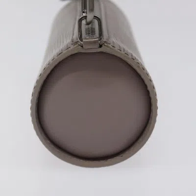 Pre-owned Louis Vuitton Mini Baby Papillon Grey Leather Clutch Bag ()