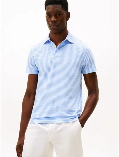 Tommy Hilfiger Slim Fit Stripe Polo In Blue