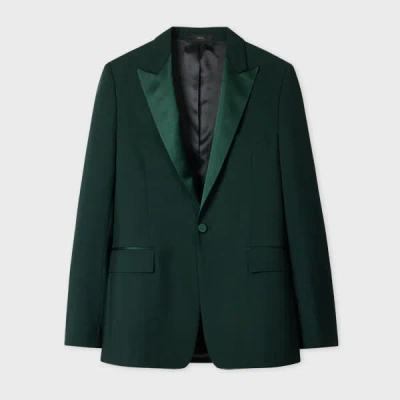 Paul Smith The Soho - Tailored-fit Dark Green Wool-mohair Evening Blazer In Green
