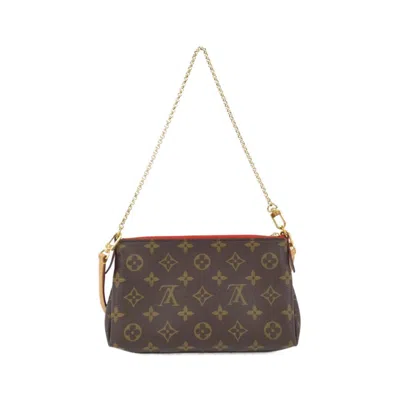 Pre-owned Louis Vuitton Monogram Cerise Marron Coated Canvas Clutch Bag Shoulder Bag ()