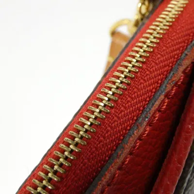 Pre-owned Louis Vuitton Monogram Cerise Marron Coated Canvas Clutch Bag Shoulder Bag ()