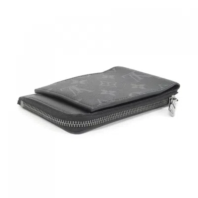Pre-owned Louis Vuitton Monogram Eclipse Black Coated Canvas Coin Purse/coin Case ()