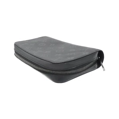 Pre-owned Louis Vuitton Monogram Eclipse Black Coated Canvas Long Wallet (bi-fold) ()