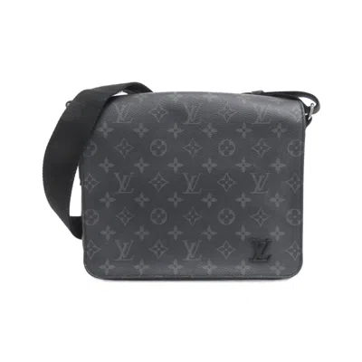 Pre-owned Louis Vuitton Monogram Eclipse Black Coated Canvas Shoulder Bag ()