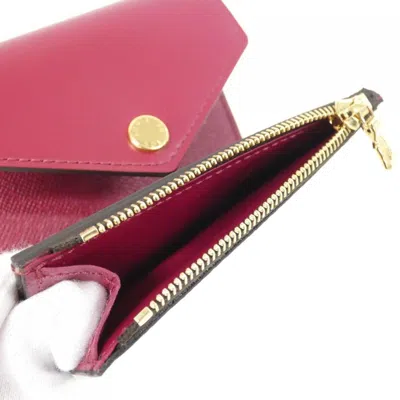 Pre-owned Louis Vuitton Monogram Fuchsia Marron Coated Canvas Leather Wallet (bi-fold) () In Multi