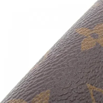 Pre-owned Louis Vuitton Monogram Fuchsia Marron Coated Canvas Long Wallet (bi-fold) () In Multi