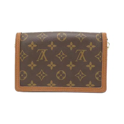 Pre-owned Louis Vuitton Monogram Marron Coated Canvas Chain/shoulder Wallet () In Brown