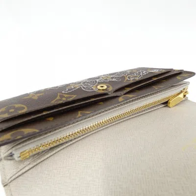 Pre-owned Louis Vuitton Monogram Marron Coated Canvas Long Wallet (bi-fold) () In Brown