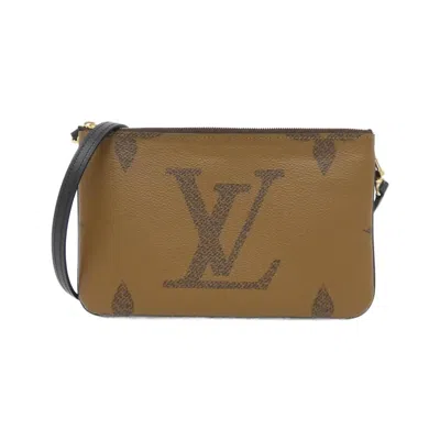 Pre-owned Louis Vuitton Monogram Marron Coated Canvas Pochette Shoulder Bag ()