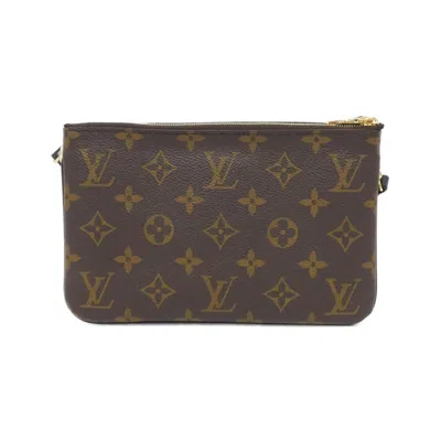 Pre-owned Louis Vuitton Monogram Marron Coated Canvas Pochette Shoulder Bag ()