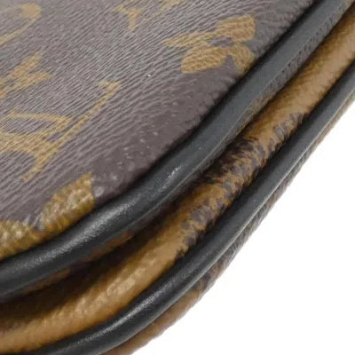 Pre-owned Louis Vuitton Monogram Marron Coated Canvas Pochette Shoulder Bag ()