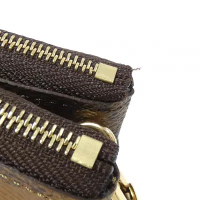 Pre-owned Louis Vuitton Monogram Marron Coated Canvas Pochette Shoulder Bag ()
