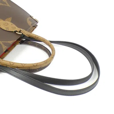 Pre-owned Louis Vuitton Monogram Marron Monogram Monogram Reverse Monogram Monogram Reverse Tote Bag (pre-owne