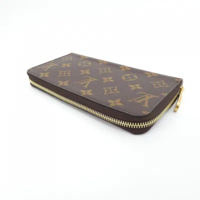 Pre-owned Louis Vuitton Monogram Marron Rose Ballerine Coated Canvas Long Wallet (bi-fold) () In Multi