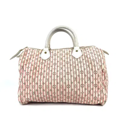 Pre-owned Louis Vuitton Monogram Mini Lin Pink Monogram Mini Lin Boston Bag Handbag ()