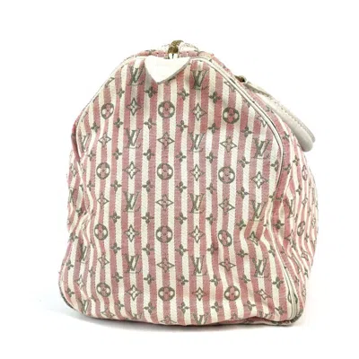 Pre-owned Louis Vuitton Monogram Mini Lin Pink Monogram Mini Lin Boston Bag Handbag ()