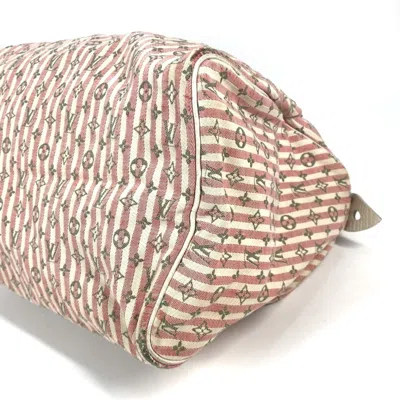 Pre-owned Louis Vuitton Monogram Mini Lin Pink Monogram Mini Lin Boston Bag Handbag ()