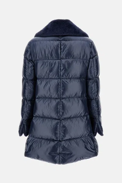 Herno Ultralight Nylon Down Jacket And Lady Alternative Fur