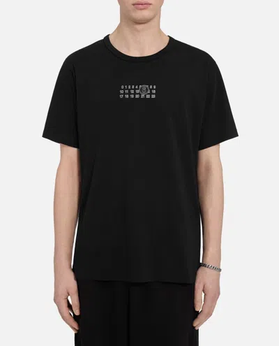 Mm6 Maison Margiela Numeric Signature Mm6 T-shirt Black In Black