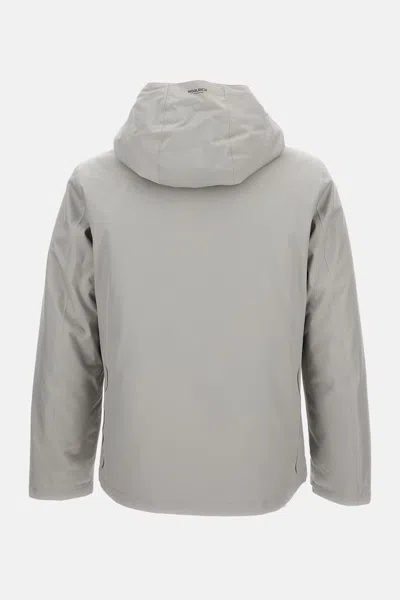 Woolrich Crestmont Hooded Zip-front Jacket In Gray