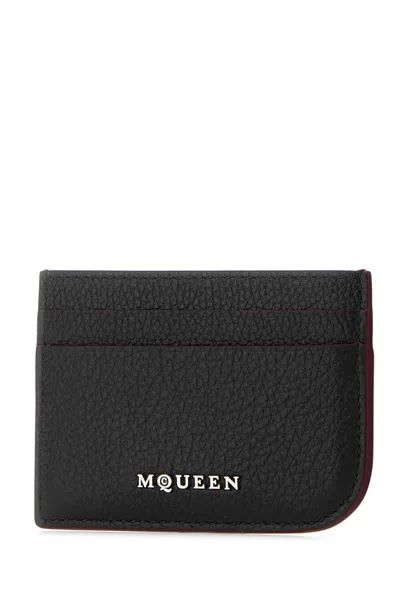 Alexander Mcqueen Black Leather Wallet By  In Black