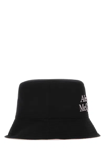 Alexander Mcqueen Black Nylon Reversible Hat
