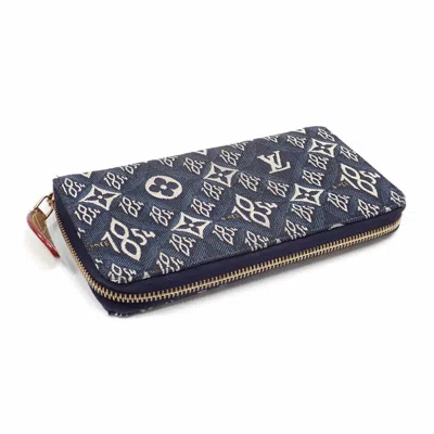 Pre-owned Louis Vuitton Navy Monogram Long Wallet (bi-fold) ()