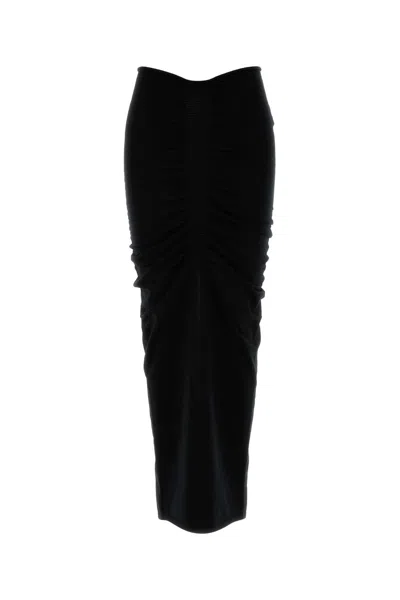 Alexander Wang Women Black Stretch Cupro Blend Skirt In Black