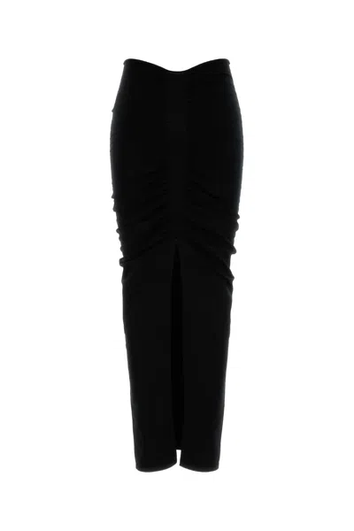 Alexander Wang Women Black Stretch Cupro Blend Skirt In Black