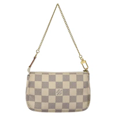 Pre-owned Louis Vuitton Pochette Accessoire White Canvas Clutch Bag ()
