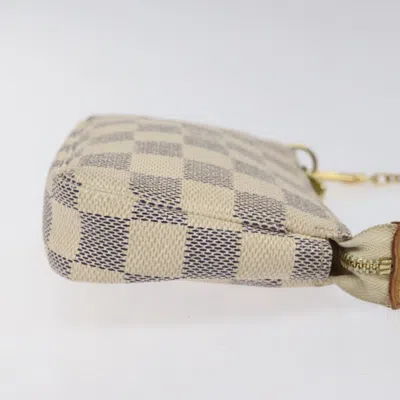Pre-owned Louis Vuitton Pochette Accessoire White Canvas Clutch Bag ()