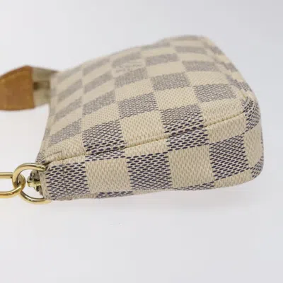 Pre-owned Louis Vuitton Pochette Accessoire White Canvas Clutch Bag ()