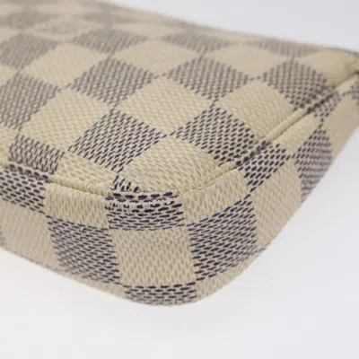 Pre-owned Louis Vuitton Pochette Accessoire White Canvas Clutch Bag ()