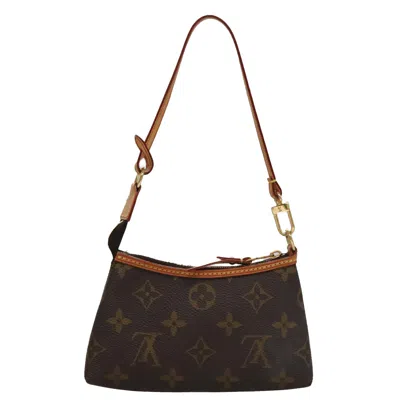 Pre-owned Louis Vuitton Pochette Brown Canvas Clutch Bag ()