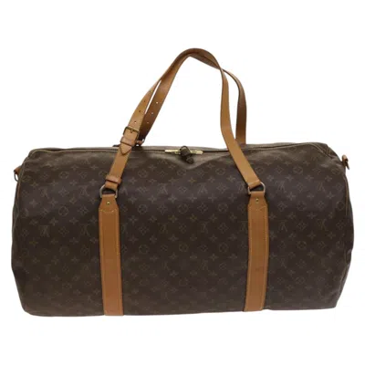 Pre-owned Louis Vuitton Polochon Brown Leather Travel Bag ()