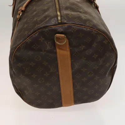 Pre-owned Louis Vuitton Polochon Brown Leather Travel Bag ()