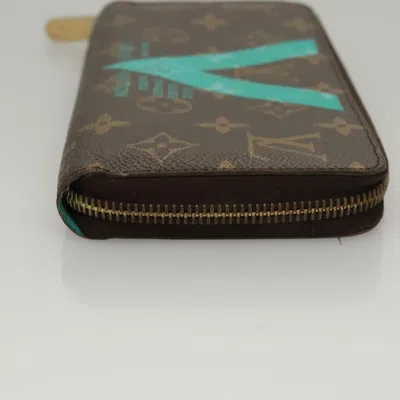 Pre-owned Louis Vuitton Portefeuille Zippy Brown Canvas Wallet  ()