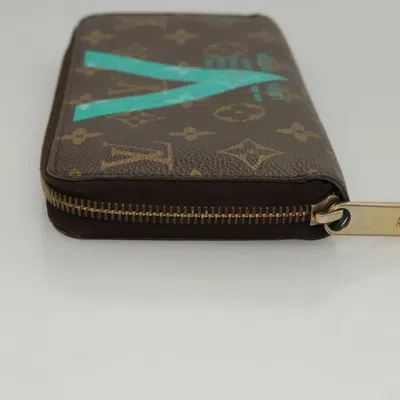 Pre-owned Louis Vuitton Portefeuille Zippy Brown Canvas Wallet  ()