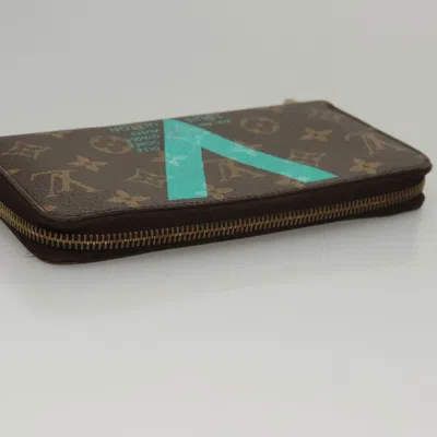 Pre-owned Louis Vuitton Portefeuille Zippy Brown Canvas Wallet  ()