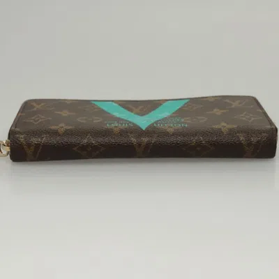 Pre-owned Louis Vuitton Portefeuille Zippy Brown Canvas Wallet  ()