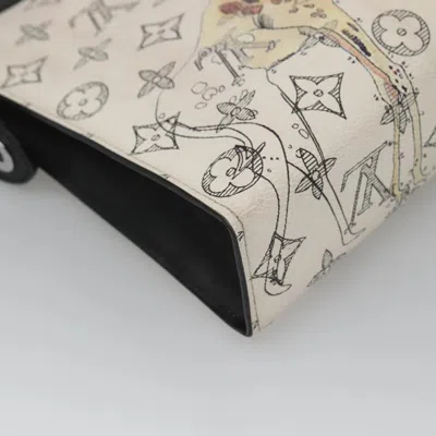 Pre-owned Louis Vuitton Savane White Canvas Clutch Bag ()
