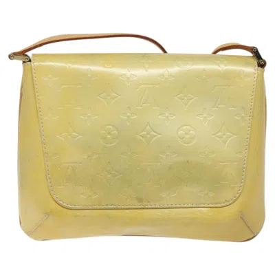 Pre-owned Louis Vuitton Thompson Street Beige Patent Leather Shoulder Bag ()