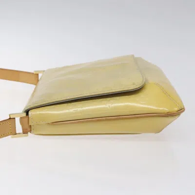 Pre-owned Louis Vuitton Thompson Street Beige Patent Leather Shoulder Bag ()