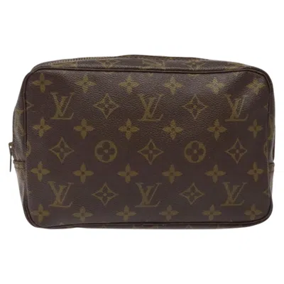 Pre-owned Louis Vuitton Trousse De Toilette Brown Canvas Clutch Bag ()