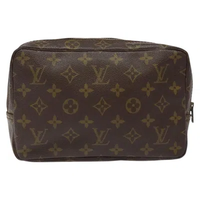 Pre-owned Louis Vuitton Trousse De Toilette Brown Canvas Clutch Bag ()