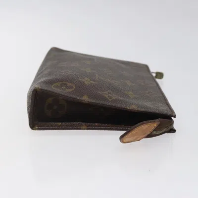 Pre-owned Louis Vuitton Trousse De Toilette Brown Canvas Clutch Bag ()