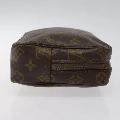 Pre-owned Louis Vuitton Trousse De Toilette Brown Canvas Clutch Bag ()