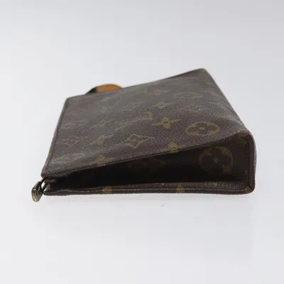 Pre-owned Louis Vuitton Trousse De Toilette Brown Canvas Clutch Bag ()