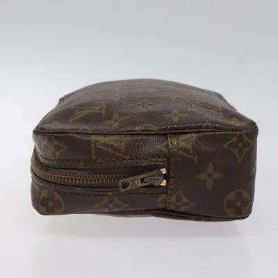 Pre-owned Louis Vuitton Trousse De Toilette Brown Canvas Clutch Bag ()