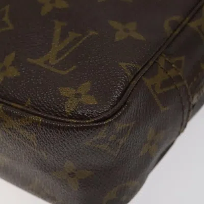 Pre-owned Louis Vuitton Trousse De Toilette Brown Canvas Clutch Bag ()